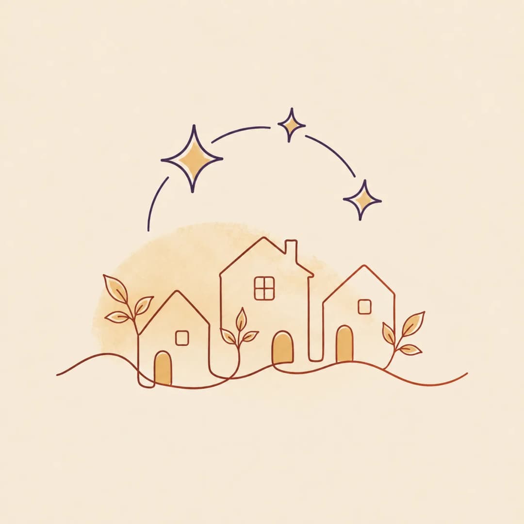 Connected community, illustrated